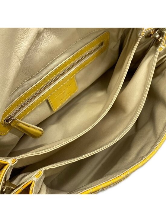 Dior Shoulder Bag New Rock Yellow Leather